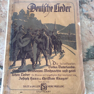 Vintage 1915 German Sheet Music Folk. patriotic, Sacred Christmas for Piano